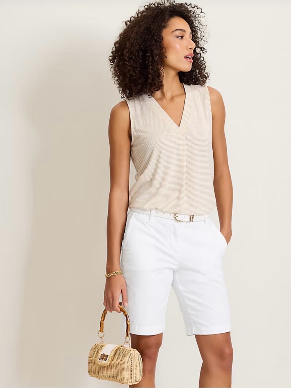 Tommy Bahama White Bermuda Shorts – Tailored Chino Style